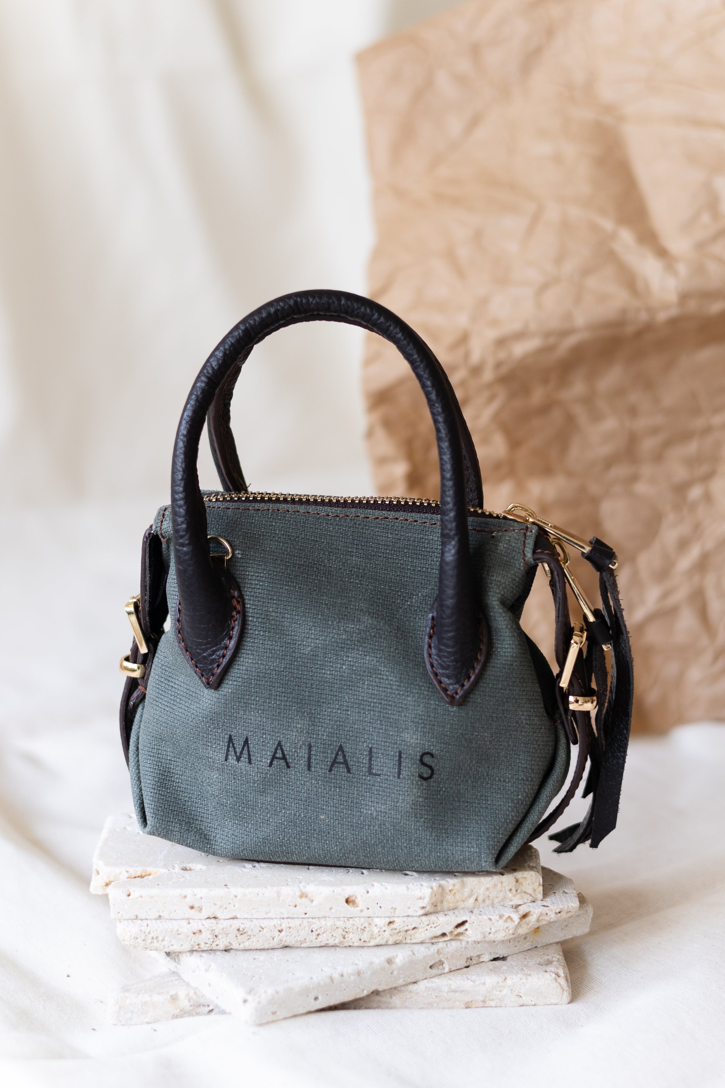 Marcelo Mini Dark Green Canvas