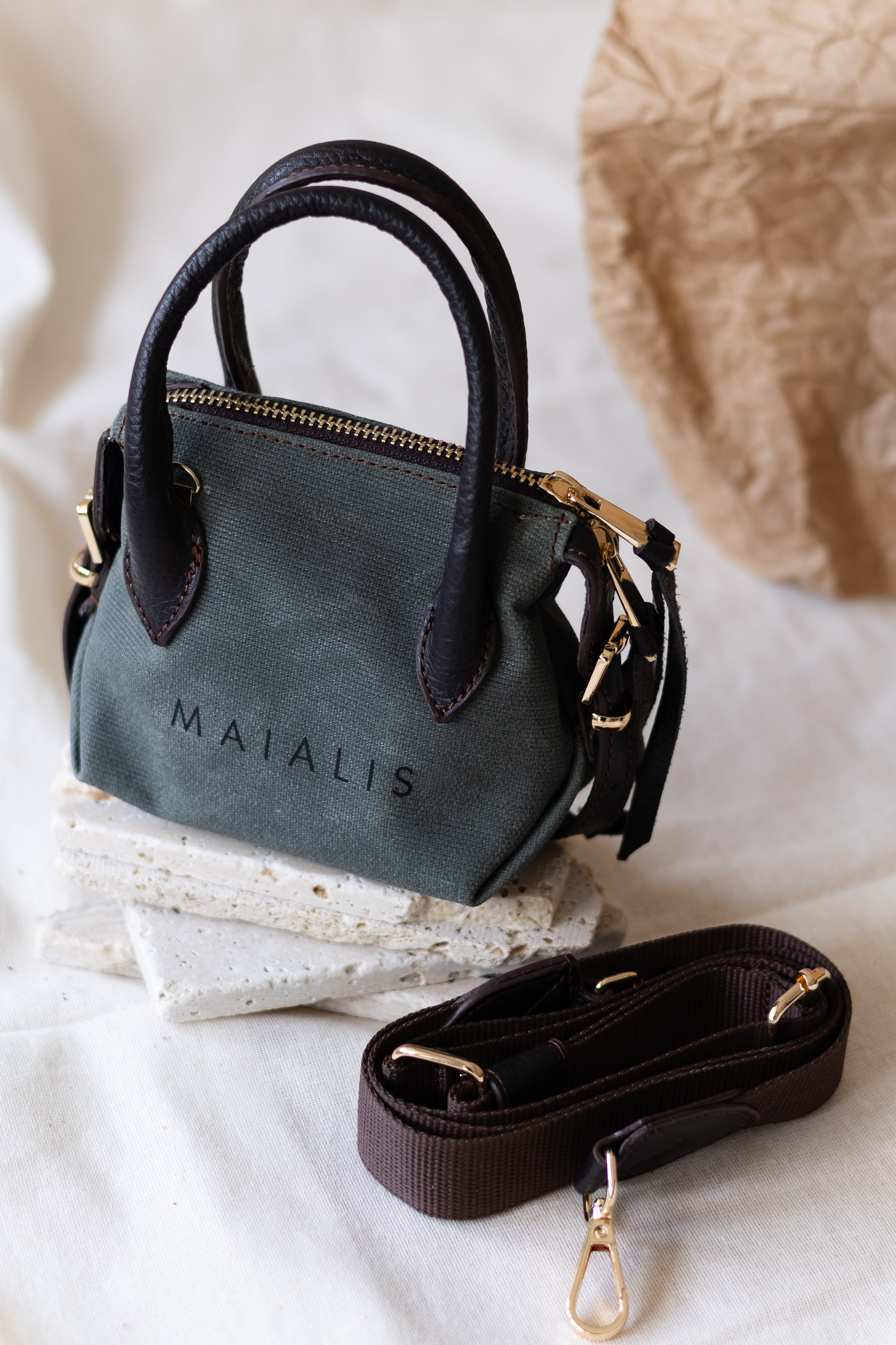 Marcelo Mini Dark Green Canvas